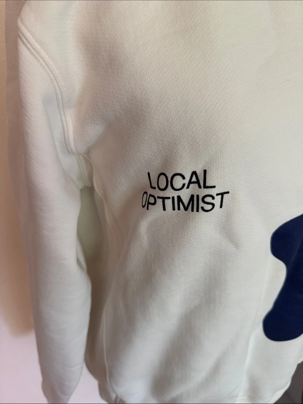 Madhappy S White Graphic Crewneck Sweater Multicolor Lettering oversized
